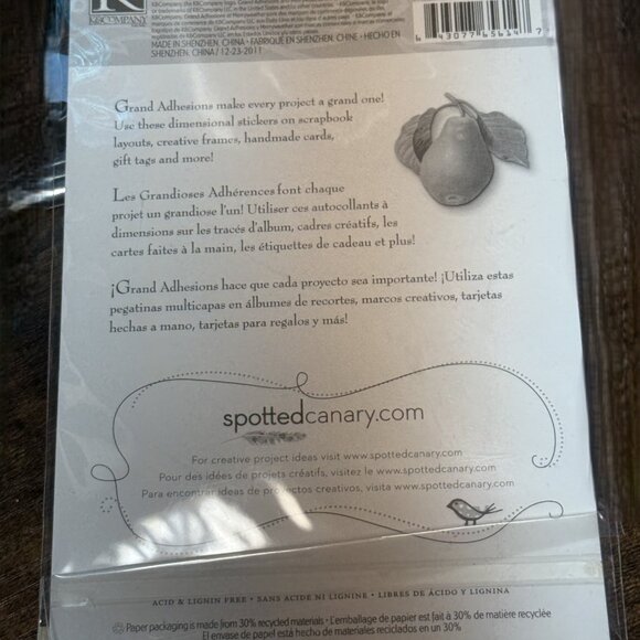 K & Company Dimensional Stickers - Merryweather Icon Grand Adhesions NEW - Picture 3 of 3